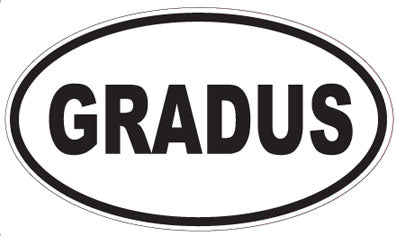 GRADUS - Oval Sticker