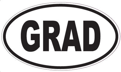 GRAD - Oval Sticker