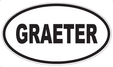 GRAETER - Oval Magnet