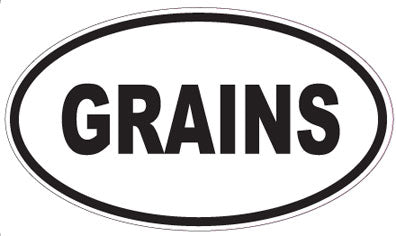 GRAINS - Oval Sticker