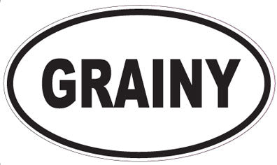 GRAINY - Oval Sticker