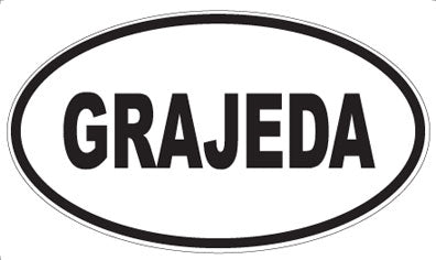 GRAJEDA - Oval Magnet