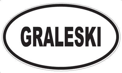 GRALESKI - Oval Magnet