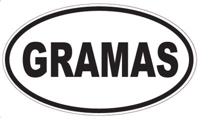 GRAMAS - Oval Sticker