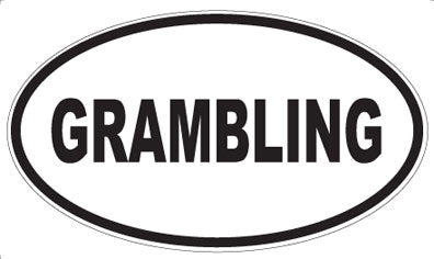 GRAMBLING - Oval Magnet