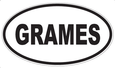 GRAMES - Oval Magnet
