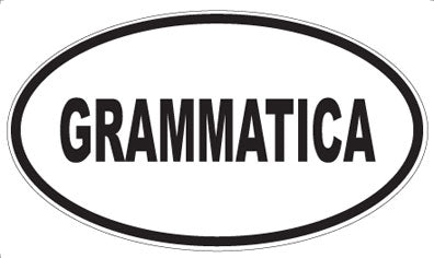 GRAMMATICA - Oval Magnet