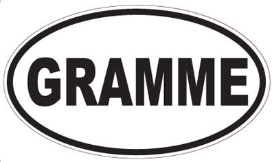 GRAMME - Oval Sticker