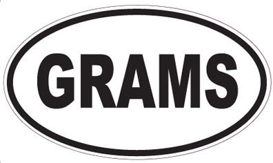 GRAMS - Oval Sticker