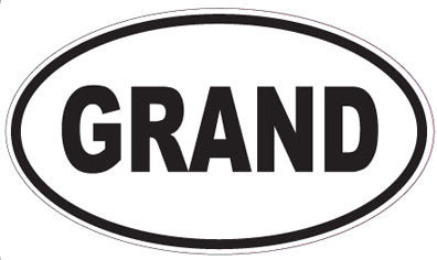 GRAND - Oval Sticker