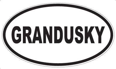 GRANDUSKY - Oval Magnet