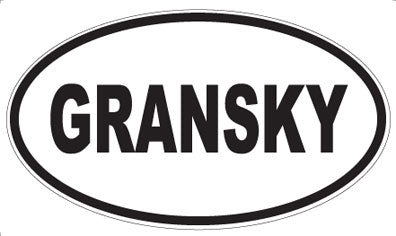 GRANSKY - Oval Magnet