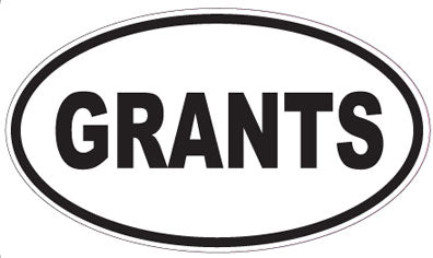 GRANTS - Oval Sticker