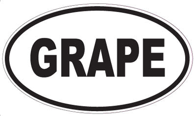GRAPE - Oval Sticker