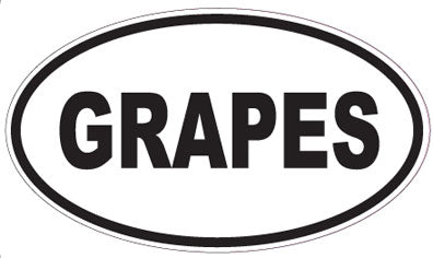 GRAPES - Oval Sticker