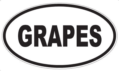 GRAPES - Oval Magnet