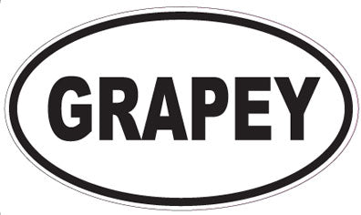 GRAPEY - Oval Sticker