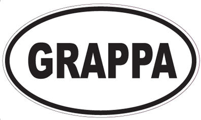GRAPPA - Oval Sticker