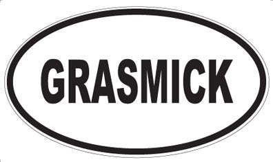 GRASMICK - Oval Magnet