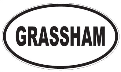 GRASSHAM - Oval Magnet