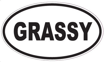 GRASSY - Oval Sticker
