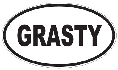 GRASTY - Oval Magnet