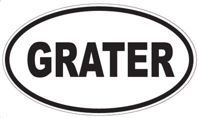 GRATER - Oval Sticker
