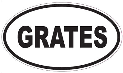 GRATES - Oval Sticker