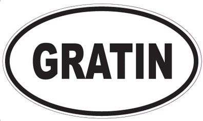 GRATIN - Oval Sticker