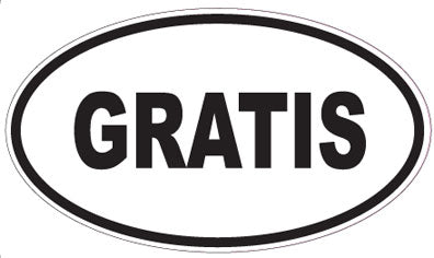 GRATIS - Oval Sticker
