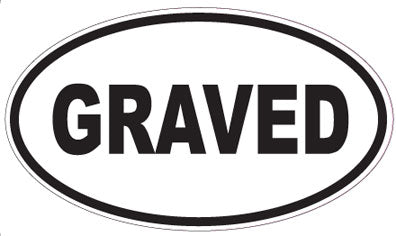 GRAVED - Oval Sticker