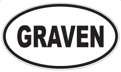 GRAVEN - Oval Magnet
