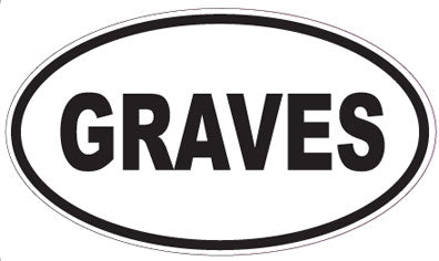 GRAVES - Oval Sticker