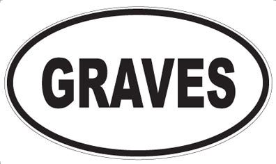 GRAVES - Oval Magnet