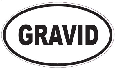 GRAVID - Oval Sticker