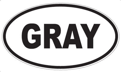 GRAY - Oval Magnet