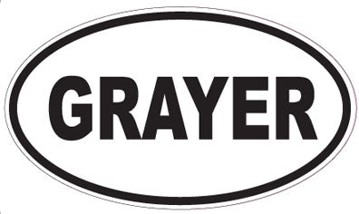 GRAYER - Oval Sticker