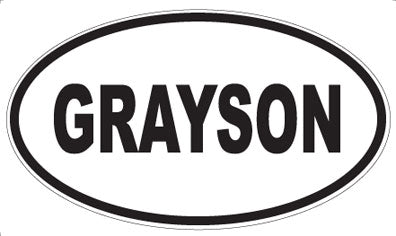 GRAYSON - Oval Magnet