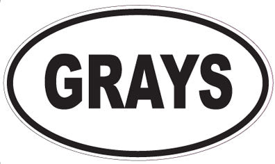 GRAYS - Oval Magnet