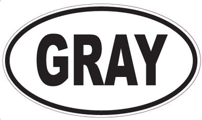 GRAY - Oval Sticker