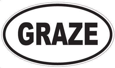 GRAZE - Oval Sticker