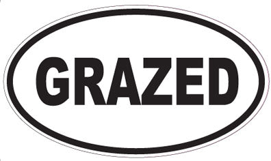 GRAZED - Oval Sticker