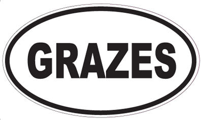 GRAZES - Oval Sticker