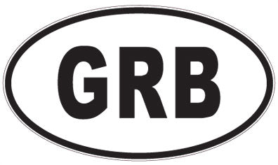 GRB - 3 Letter Initials Oval Magnet