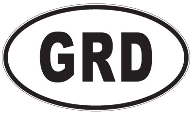 GRD - 3 Letter Initials Oval Magnet