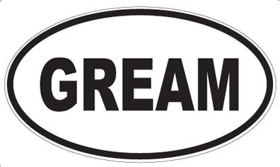 GREAM - Oval Magnet