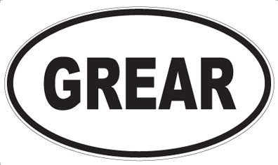 GREAR - Oval Magnet