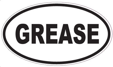 GREASE - Oval Sticker