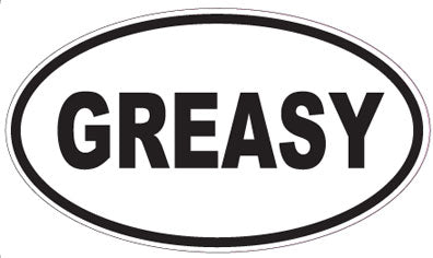 GREASY - Oval Sticker