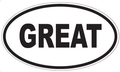 GREAT - Oval Magnet
